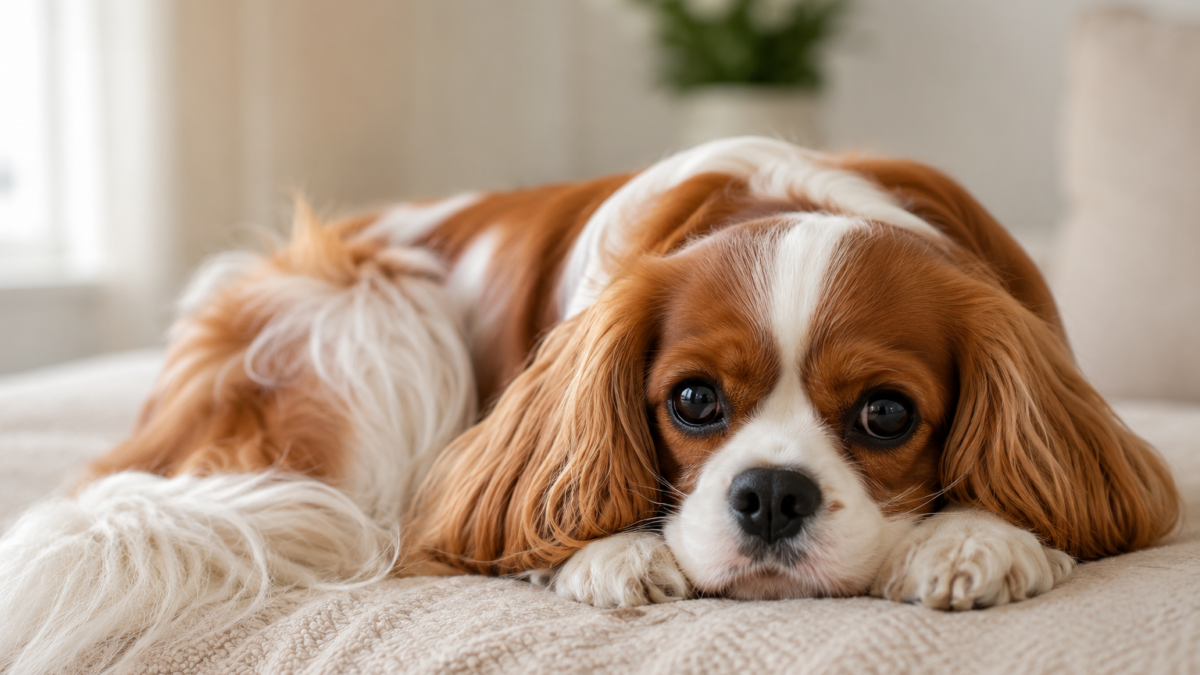 Common behaviour problems in Cavaliers. Blenheim Cavalier King Charles Spaniel.