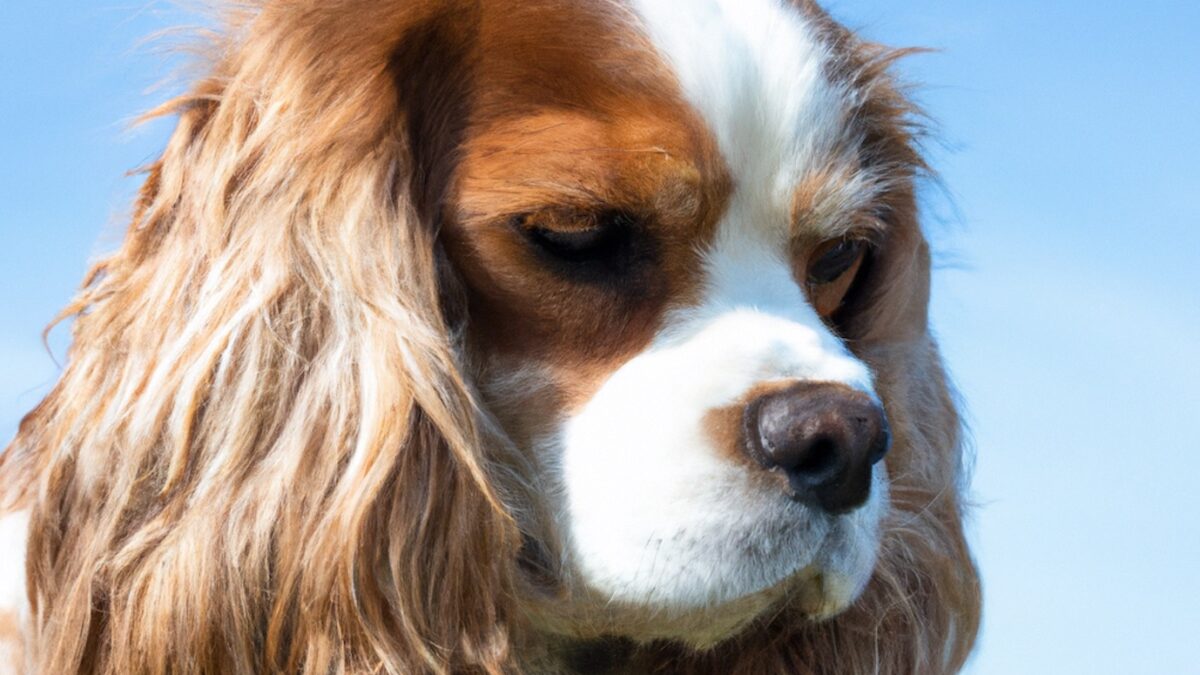 A Cavalier looking sad