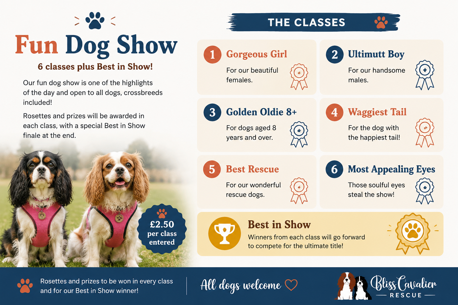 Bliss Cavalier Rescue Fun Dog Show poster